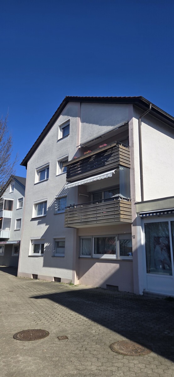 Au�enansicht Balkonseite Maisonettewohnung Neckarsulm