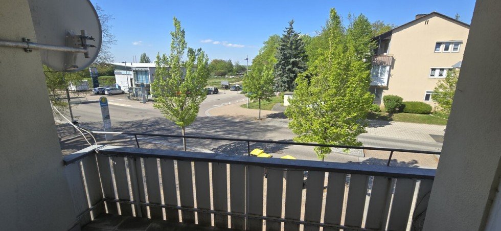 Aussicht Balkon 1.OG Mehrfamilienhaus Neckarsulm