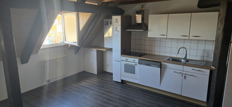 K�che uns Essbereich Dachgeschosswohnung Offenau