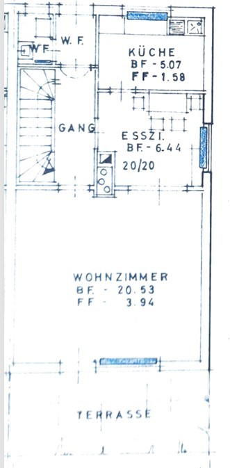 Grundriss EG Reiheneckhaus Bad Friedrichshall