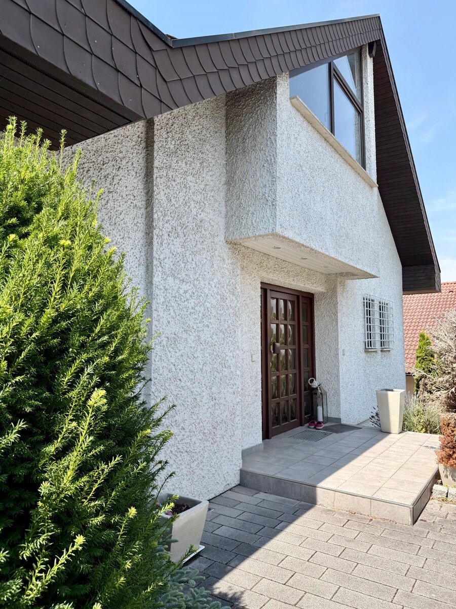 Au�enansicht Eingang Einfamilienhaus Untereisesheim