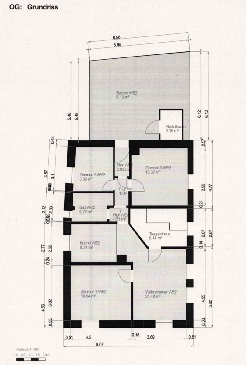 Grundriss OG Mehrfamilienhaus Bad Rappenau