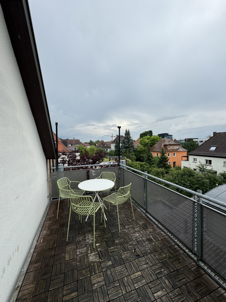 Aussicht Balkon Dachgeschosswohnung Heilbronn