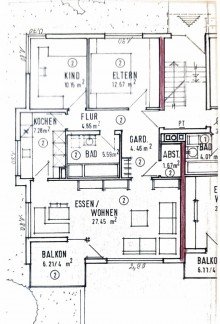 Grundriss Charmante 3-Zimmer-Wohnung