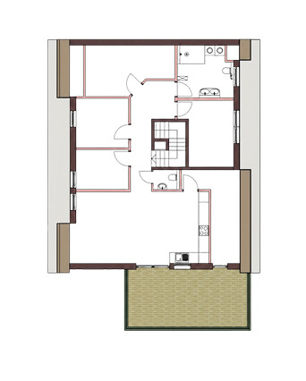Grundriss Dachgeschosswohnung Schefflenz / Oberschefflenz