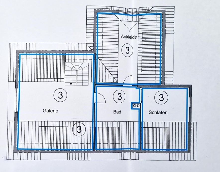 Grundriss DG Ebene 2 Maisonettewohnung Neckarsulm