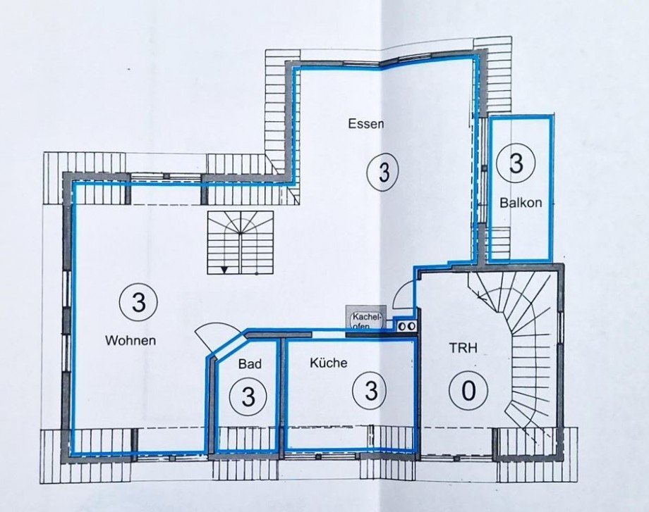 Grundriss DG Ebene 1 Maisonettewohnung Neckarsulm