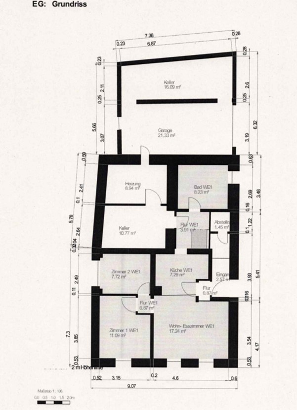 Grundriss EG Mehrfamilienhaus Bad Rappenau