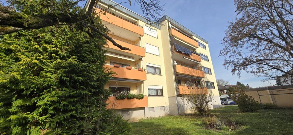 Au�enansicht Balkone Etagenwohnung Offenau