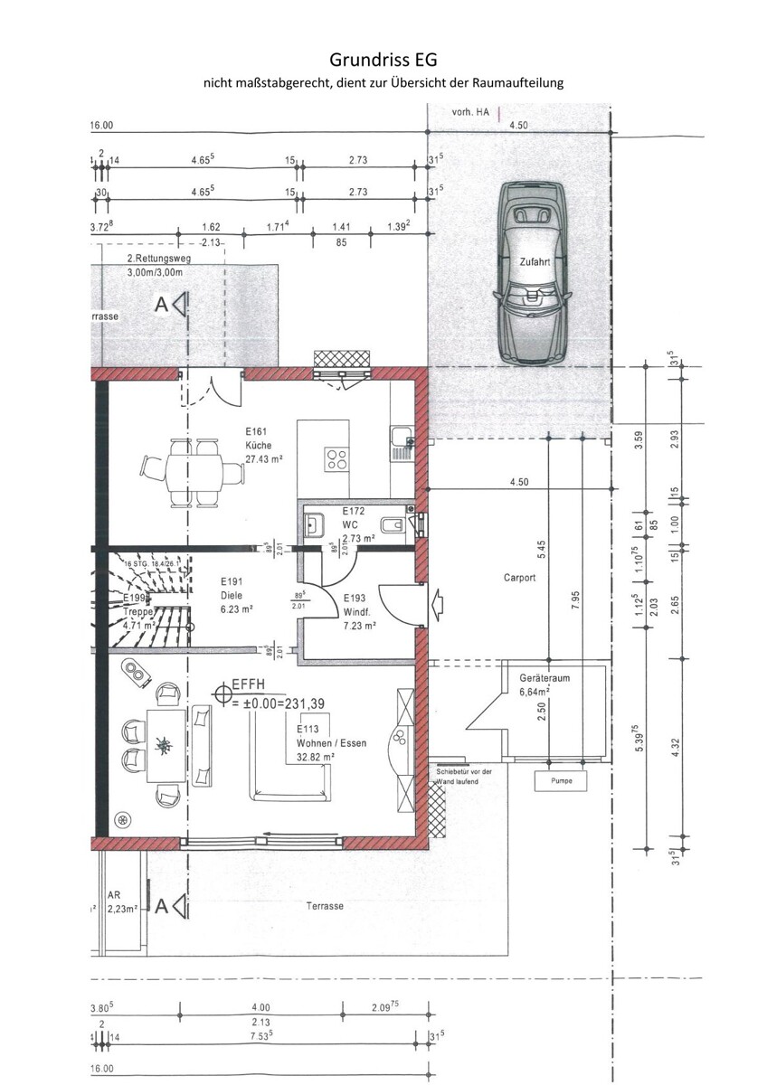 Grundriss Erdgeschoss Doppelhaush�lfte Ilsfeld