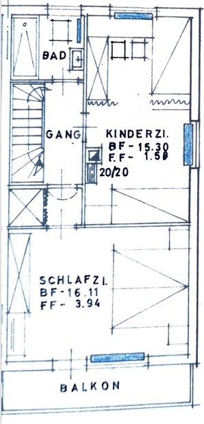 Grundriss OG Reiheneckhaus Bad Friedrichshall